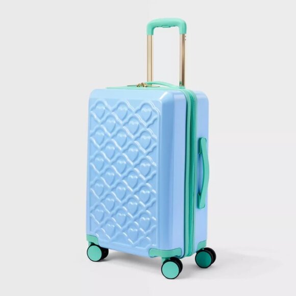 Roller Rabbit Handbags - NWT Embossed Heart Hardside Spinner Carry On Suitcase - Roller Rabbit X Target
